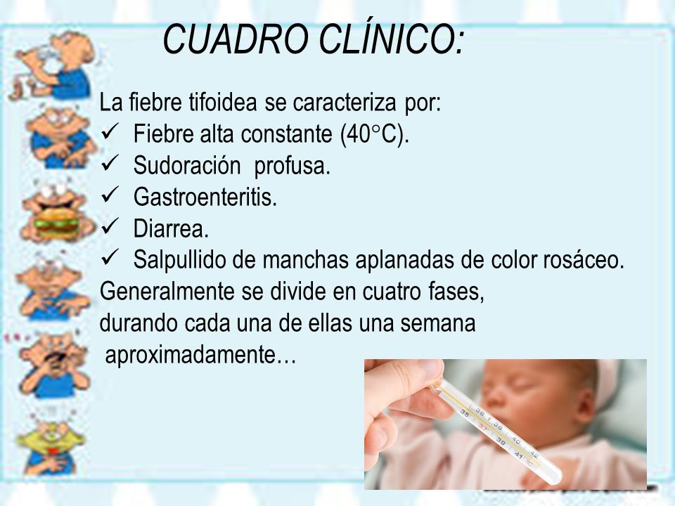 Causas de fiebre tifoidea en adultos
